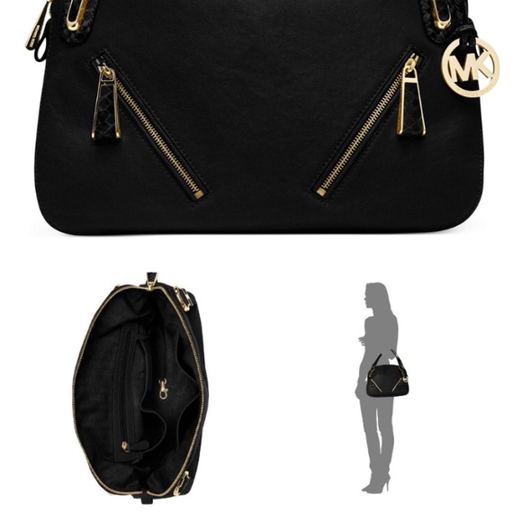 Michael Kors Matilda Large Slim Satchel Black - Picture 6 of 7